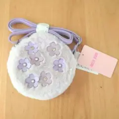 【新品未使用】メゾピアノ お花ファーポシェット