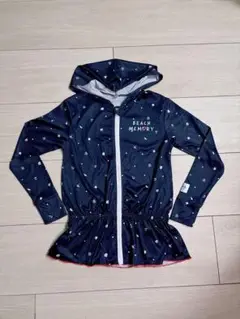 (最終価格処分8/16)超美品 ネイビー星柄ラッシュガード（フード付き）