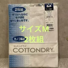 新品④半袖V首シャツ　男性用肌着 サイズM カノコ編み　2枚組