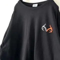 デルタ プロウェイト ロゴ 国旗 旗 Tシャツ L ブラック 黒 古着