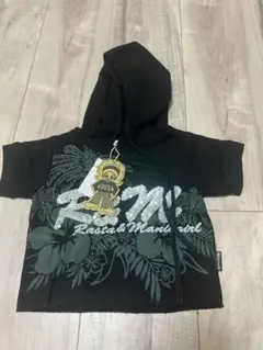 Rasta Art Design ブラックパーカー XS (90cm)