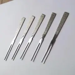 シルバー製テクスチャー道具5本セット