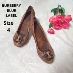 【人気☆BURBERRY BLUE LABEL】茶　金具サンダル　サイズ4