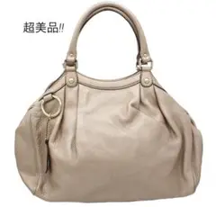 Y1070 超美品 グッチ インターロッキング レザー トートバッグ