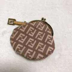 【美品】FENDI フェンディ ズッキーノ コインケース 小銭入れ がま口