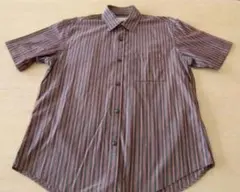 ELLE HOMME ストライプ 半袖シャツ L