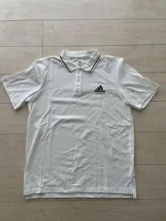 adidas アディダス　ホワイト ポロシャツ L