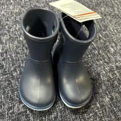 ★新品未使用★クロックス　レインブーツ　長靴　ネイビー