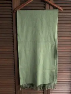 HERMES カシミアマフラー グリーン 若草色 クリーニング済 ユニセックス