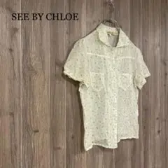 ☆【SEE BY CHLOE】花柄 半袖 シフォンブラウス
