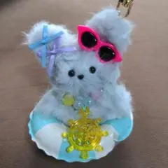 ウサギのぬいぐるみ 浮き輪付き モールドール