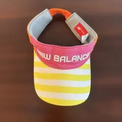 NEW BALANCE ストライプ バイザー フリーサイズ