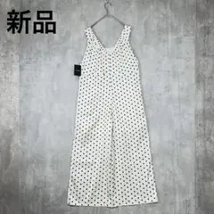♪新品　W CLOSETドット　サロペット　水玉　オールインワン　白黒　パンツ