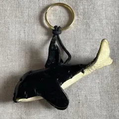 ラクオイエリア LA CUOIERIA 本革 レザー キーホルダー　中古