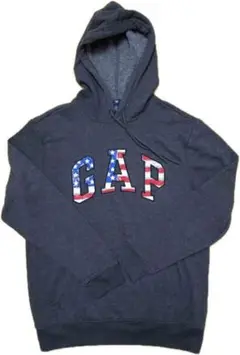 GAP パーカー　ギャップ　ダークグレー　アメリカ国旗デザイン