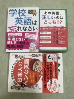デイビッドセイン　三冊 学校英語は忘れなさい その英語、正しいのはどっち！？