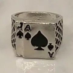 16号 ポーカー スペード A シルバー 指輪