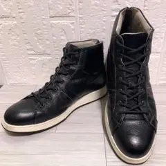 CASTELBAJAC ハイカット レザー スニーカー ワッペン 24.5cm