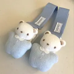 【新品未使用】familiar ブランケットクリップ ベビーカー　青