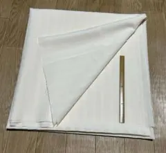 35昭和レトロ　ストライプ模様 クリーム系ホワイト生地　150×150