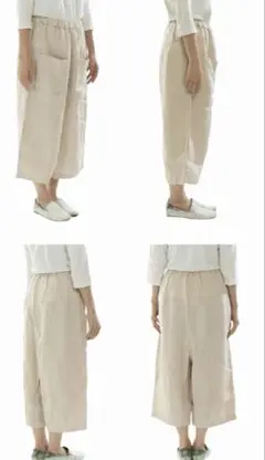 tumugu 完売　ツムグ ソリトリネン8分丈パンツ 今期　2025S/S