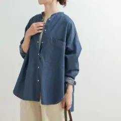 【未使用・タグ付】アーバンリサーチドアーズ　デニムバンドカラーシャツ　M