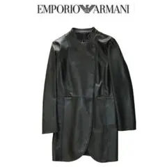 E ARMANI 1枚仕立 ラム レザーコート 38 ★未使用 アルマーニ