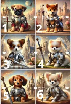 503 ★オーダーページ★ハンカチ　Dog騎士柄8/26たまにゃん様パネル
