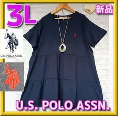 新品　大きいサイズU.S. POLO ASSN.　ティアードチュニック３L