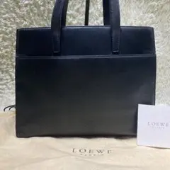 美品 ロエベ ナッパレザー ハンドバッグ アナグラム ロゴ型押し 総柄