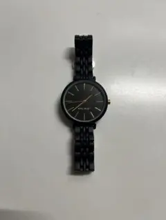 NINE WEST ブラックアナログ腕時計