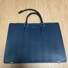 【ジャンク品】 Dom Teporna ビジネスバッグ　ネイビー　本革