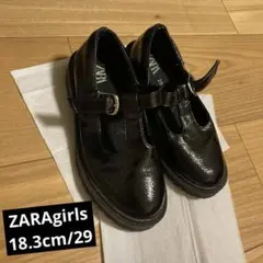 ZARA キッズメリージェーン黒 18cm/29