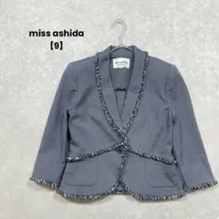 a438＊ミスアシダ　テーラードジャケット　ブルー【9】華やか　お洒落