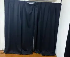 遮光カーテン　ブラック　100×178　2枚　遮光 黒