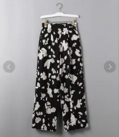 【着用5.6回】アキラナカ　MALNIパンツ　モノトーンリネンワイドパンツ　S