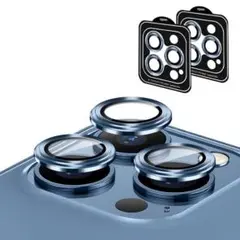 iPhone15ProMax カメラ フィルム レンズ保護 ブラック 2枚