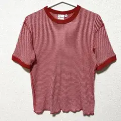 BEAMS BOY Healthknit ワッフル ボーダー Tシャツ レッド
