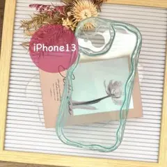 未使用 iPhone13ケース クリア グリーン 推し活