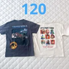 ジュラシックワールド&トイストーリー 半袖Tシャツ2枚まとめセット(120㎝)