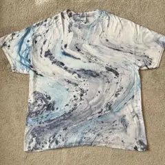 00s Tシャツ　マーブル　後染め
