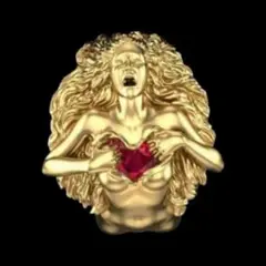 【RE38】リング　メンズ　アクセサリー　ゴールド　アダム　イブ　指輪　20号