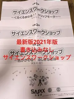 ㉑-4 サピックス SAPIX 3年 理科 サイエンスワークショップ