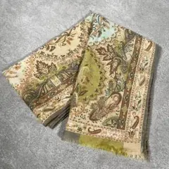 ETRO エトロ ストール カーキ ペイズリー 総柄 スヌード グリーン