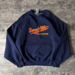 USA製 90s フルーツオブザルーム スウェット XL 紺 ゆるダボメンズ古着