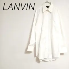LANVIN ホワイト 長袖シャツ ポケット付き フリー　シンプル　ビジネス