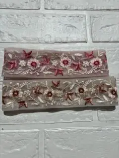 ３３.刺繍リボン　チュールリボン