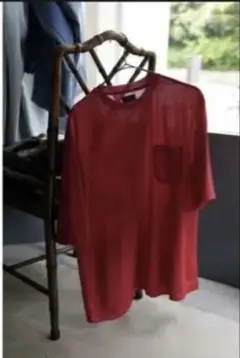 MAATEE&SONS Ex. WASHABLE SILK POCKET-TEE