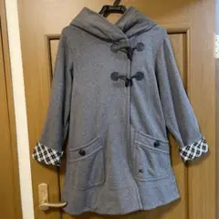 バーバリーブルーレーベル グレー 裏起毛 ダッフルコート