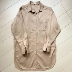 PLST ベージュ 長袖シャツ Sサイズ